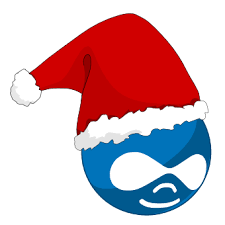 Druplicon with Santa hat