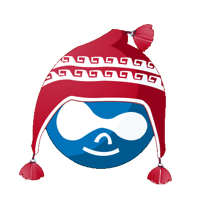 Druplicon with a snow hat